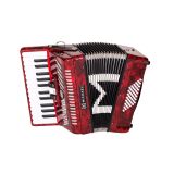 ACORDEON MICHAEL 48 BAIXOS ACM4803N PRD VERMELHO PEROLADO