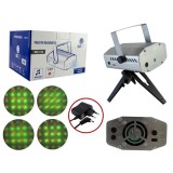 MINI LASER STAGE LIGHTING HOLOGRAFICO DE ( CORAÇAO BORBOLETAS E BOLINHAS ) LK 173B