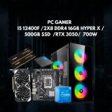 COMPUTADOR PC GAMER INTEL I5 12400F RTX 3050 2X8GB DDR4 HYPER X SSD500 GB 700W