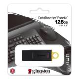 PEN DRIVE 128GB KINGSTON EXODIA PRETO DTX128GB USB 3.2  / 3.0