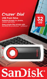 PEN DRIVE 32GB SANDISK CRUZER DIAL PRETO E VERMELHO SDCZ57-032G-B35