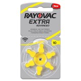 PILHA PARA APARELHO AUDITIVO RAYOVAC EXTRA ADVANCED 10 CARTELA COM 6