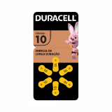 PILHA PARA APARELHO AUDITIVO DURACELL 10 CARTELA COM 6