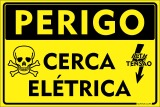 PLACA DE AVISO CERCA ELETRICA 17X12