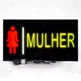 PLACA LED DIGITAL- WC MULHER