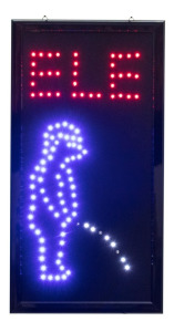 PLACA LED - WC MASCULINO ( ELE)