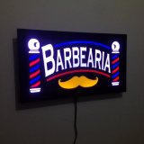 PLACA LED BARBEARIA EFEITO NEON