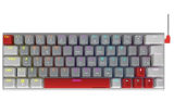 TECLADO GAMER MECANICO PCYES KUROMORI WHITE GHOST PTKMWG60RD SWITCH VERMELHA 246230