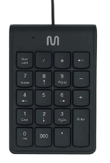 TECLADO COM FIO NUMERICO  USB  1.20M  Preto MULTILASER - TC227