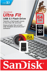 PEN DRIVE NANO 64GB SANDISK FIT ULTRA USB 3.1 130 MB/S