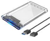 CASE HD 2.5 SATA USB 3.1 TIPO C TRANSPARENTE