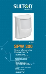 SENSOR INFRAVERMELHO PASSIVO SULTON SPW 300 COM FIO INTERNO