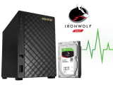 SISTEMA DE BACKUP NAS STORAGE ASUSTOR DUAL CORE 1.6GHZ DDR3 COM HD 2 TERAS IRONWOLF AS1002T