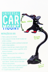 SUPORTE UNIVERSAL VEICULAR GPS/CELULAR HMASTON CJ-14 BRACO LONGO