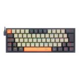 TECLADO MECANICO RGB REDRAGON FIZZ  LARANJA PRETO E CINZA SWITCH MARROM K617RGB BK