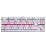 TECLADO USB MECANICO GAMER REDRAGON BRANCO K552W KUMARA LED VERMELHO SWITCH BLUE