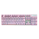 TECLADO USB GAMER OEX TC205 PINK PRISMATIC SEMI MECANICO