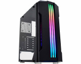 GABINETE GAMER KMEX BIFROST C/ BARRA LED RGB CG-02QI PRETO LAT VIDRO SEM FONTE