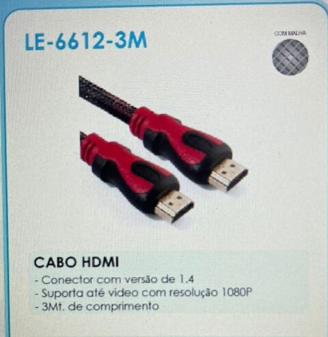 CABO HDMI 3M VERSAO 1.4 MALHA IT BLUE